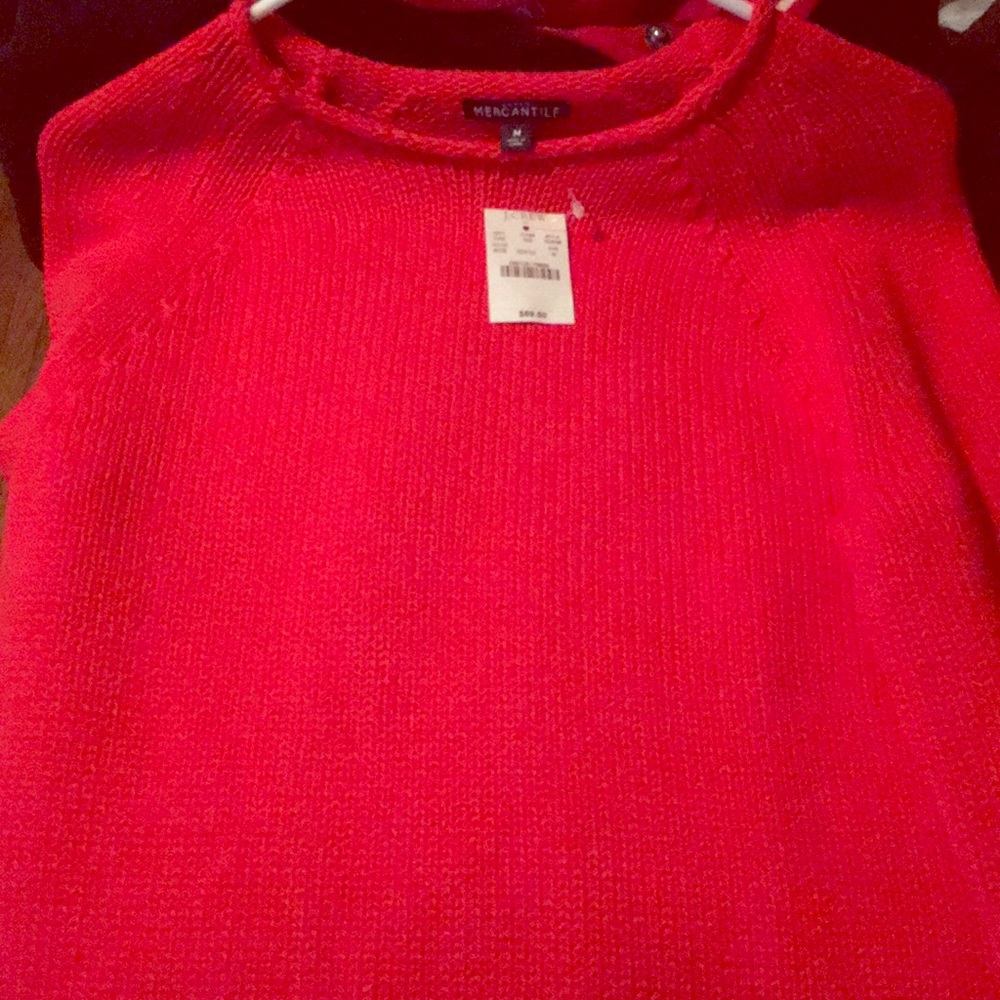 Red sweater from j.crew